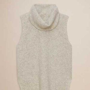 Artizia Community Plutarch Sleeveless Turtleneck in Heather Herring Size M
